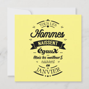 Carte Les meilleurs naissent en Janvier