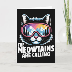 Carte Les Meowtains appellent drôle de ski Humoe Ski C