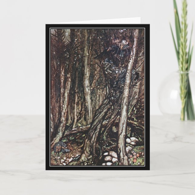 Carte Les monstres d'Halloween dans un arbre Arthur Rack (Devant)