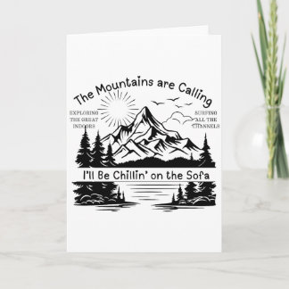 Carte Les montagnes appellent, je vais me détendre sur l