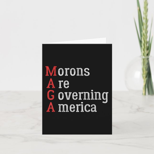 Carte Les Morons dirigent l'Amérique contre Trump (Devant)
