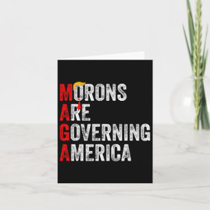Carte Les Morons dirigent l'Amérique Drôle Trump 2024 2