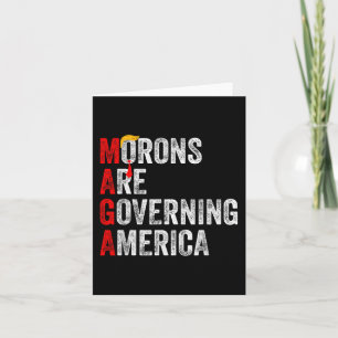 Carte Les Morons dirigent l'Amérique Trump drôle 2024
