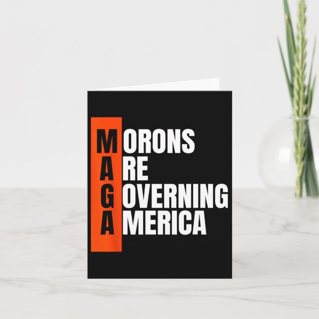Carte Les Morons dirigent l'Amérique Une drôle d idée an (Devant)
