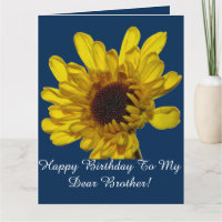 Les motifs floraux jaunes Anniversaire du frère