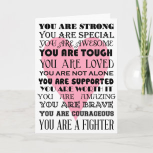 Carte Les mots d'encouragement se portent bien ou la car