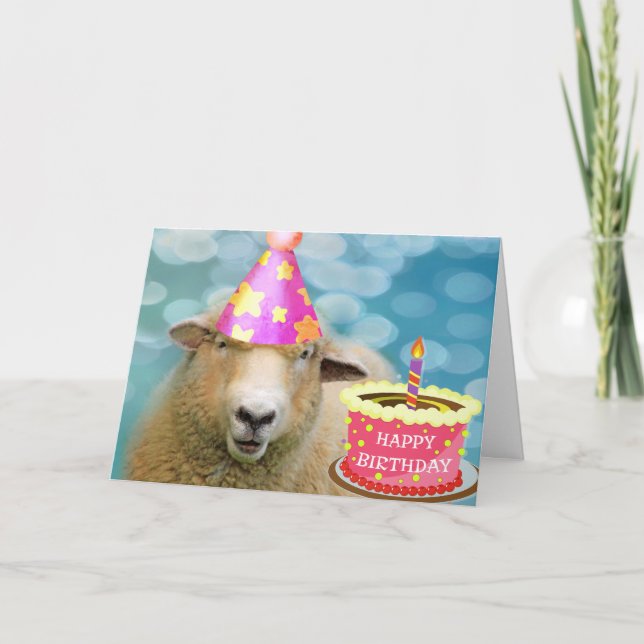 Carte Les Moutons Festifs Vivant Le Rêve Anniversaire (Devant)
