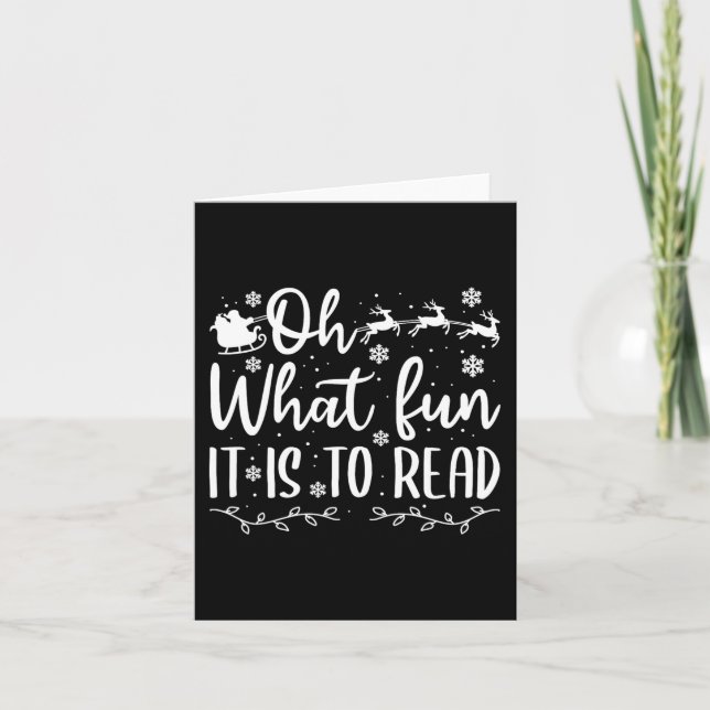 Carte Les noël de l'enseignant qui s'amusent à lire (Devant)