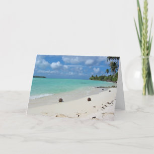 Carte Les noix de coco sur la Beach Card