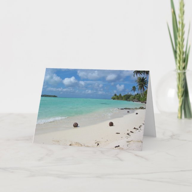 Carte Les noix de coco sur la Beach Card (Devant)