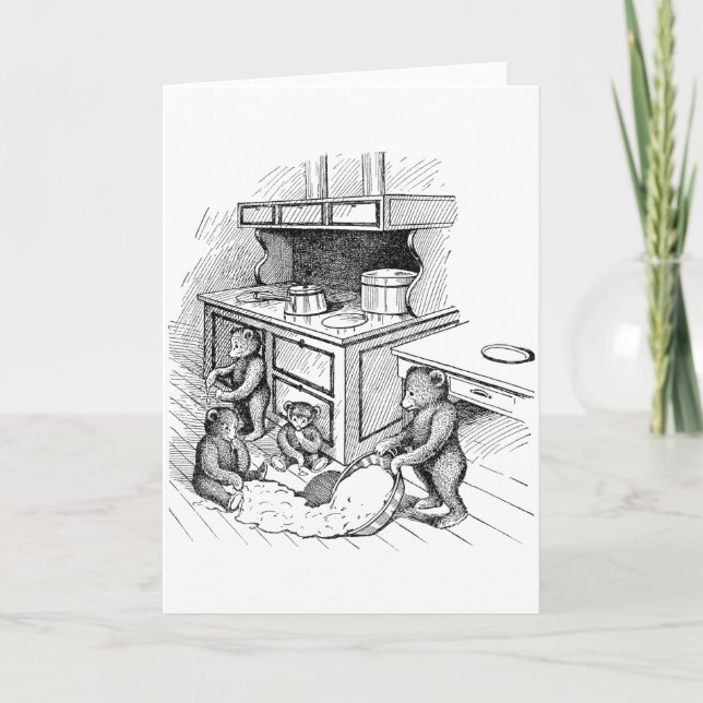 Carte Les nounours font un mess dans la cuisine (Devant)