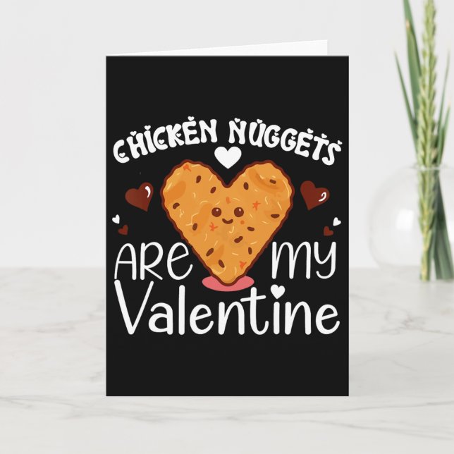 Carte Les nuggets de poulet sont mon Valentin Drôle nugg (Devant)