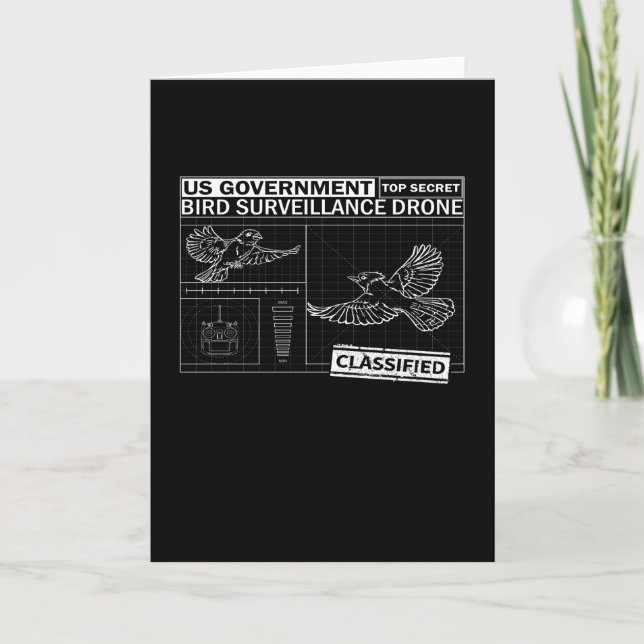 Carte Les oiseaux ne sont pas réels - Drôle observation  (Devant)