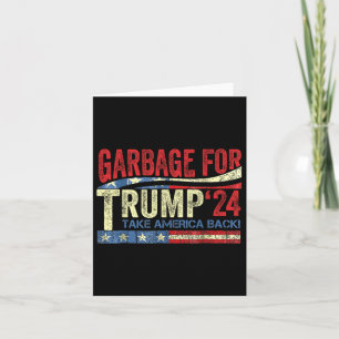 Carte Les ordures pour Trump 2024 Drôle partisan de Trum