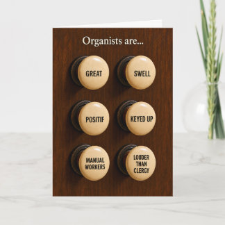 Carte Les organistes sont beaucoup de choses & plus fort