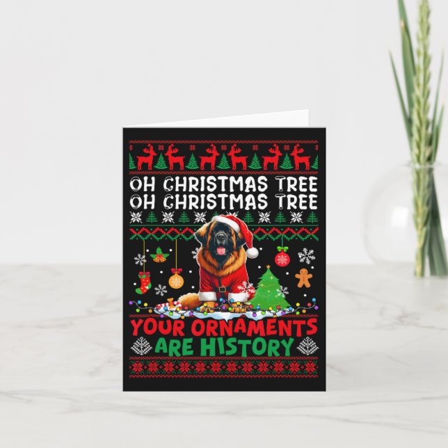 Carte Les ornements d'arbre de Noël sont l'histoire Swea (Devant)