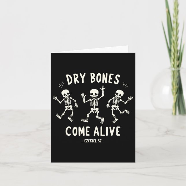 Carte Les os Sec Vivent Funny Skeleton Danser Mème (Devant)