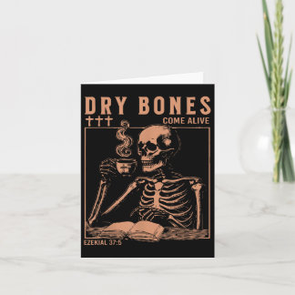 Carte Les os Sèches Vivent Chrétien Squelette Boire C