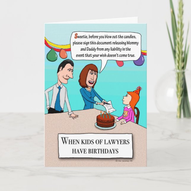 Carte Les Parents Amoureux Sont Avocats Anniversaire (Devant)