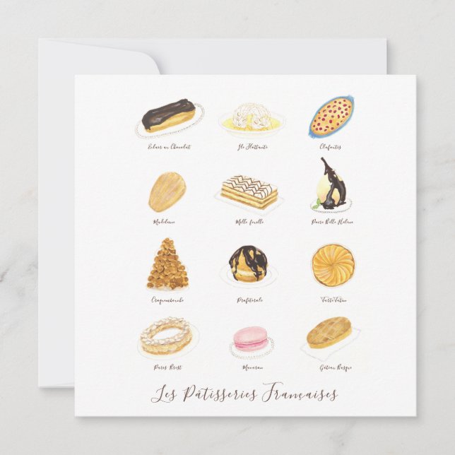 Carte Les Pâtisserie Françaises (Devant)