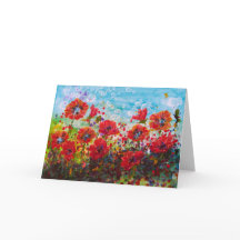 "Les pavots au bord de la mer"