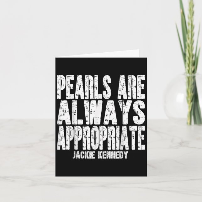 Carte Les perles sont toujours appropriées Jackie Kenned (Devant)