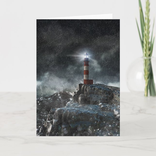 Carte Les phares | Phare dans la tempête (Devant)