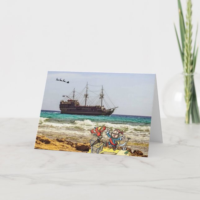 Carte Les pirates à Noël (Devant)