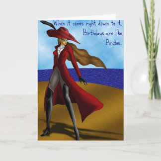 Carte Les pirates sont comme les anniversaires...
