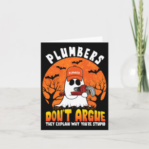 Carte Les plombiers d'Halloween amusants n'argumentent p