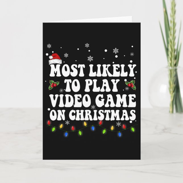 Carte Les Plus Probables À Jouer Jeu Vidéo Sur Noël Père (Devant)