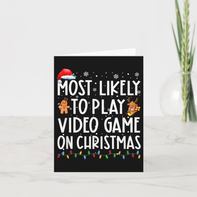 Carte Les Plus Probables À Jouer Jeu Vidéo Sur Noël Père (Devant)