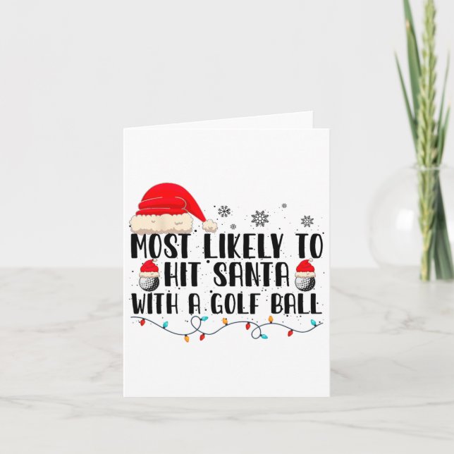 Carte Les Plus Probables À Toucher Père Noël Avec Une Ba (Devant)