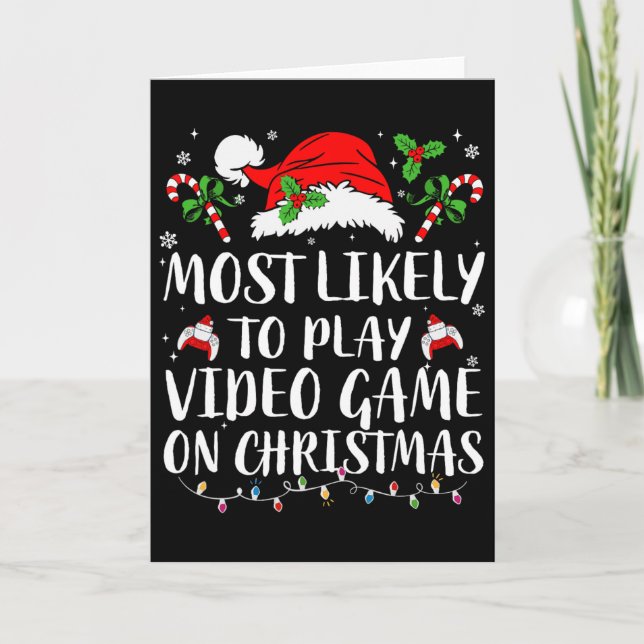 Carte Les Plus Probables De Jouer Jeu Vidéo Sur La Famil (Devant)