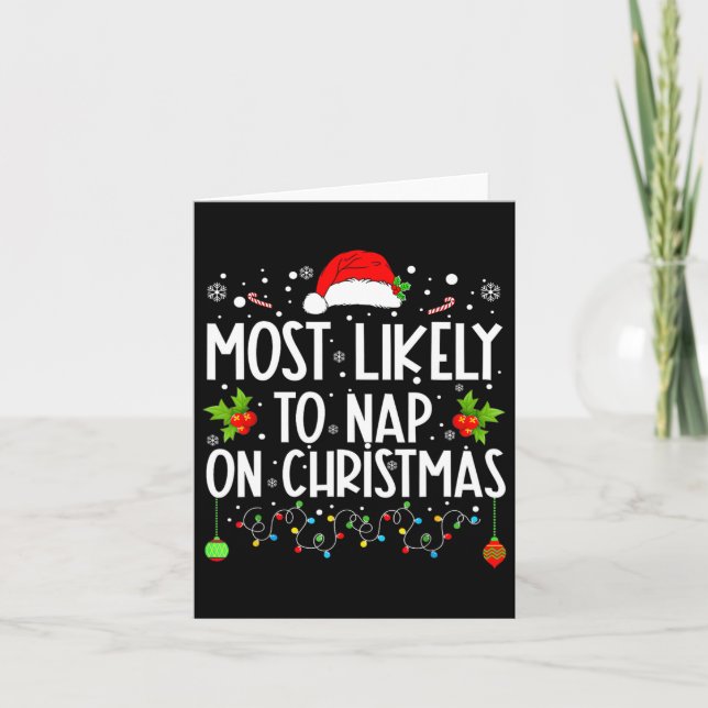 Carte Les Plus Susceptibles De Faire La Sieste À Noël (Devant)