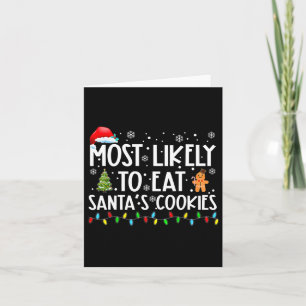 Carte Les Plus Susceptibles De Manger Père Noël Cookies