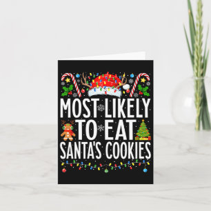 Carte Les Plus Susceptibles De Manger Père Noël Cookies 