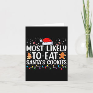 Carte Les Plus Susceptibles De Manger Père Noël Cookies 