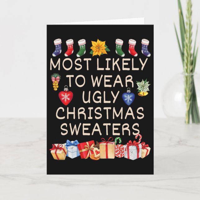 Carte Les plus susceptibles de porter des pulls de Noël  (Devant)