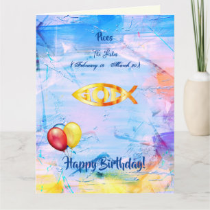 Carte Les Poissons - Poissons Anniversaire (19 février -
