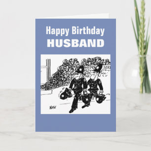 Carte Les policiers s'occupent d'un incendie au commissa