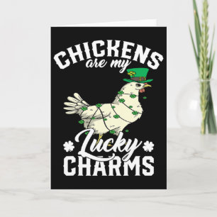 Carte Les poulets sont mes porte-bonheur Fête de la Sain