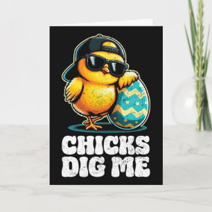 Carte Les poussins de Pâques m'aiment pour les garçons e