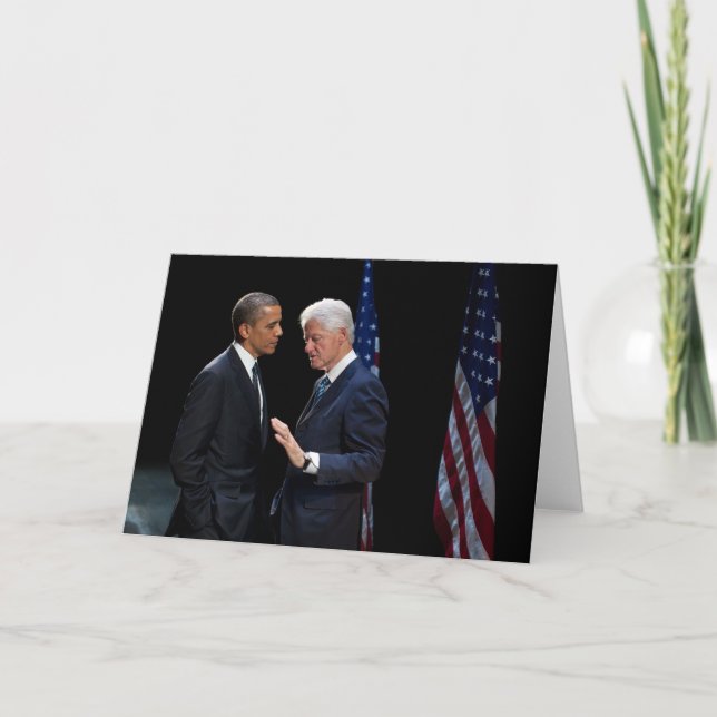 Carte Les présidents Barack Obama et Bill Clinton (Devant)