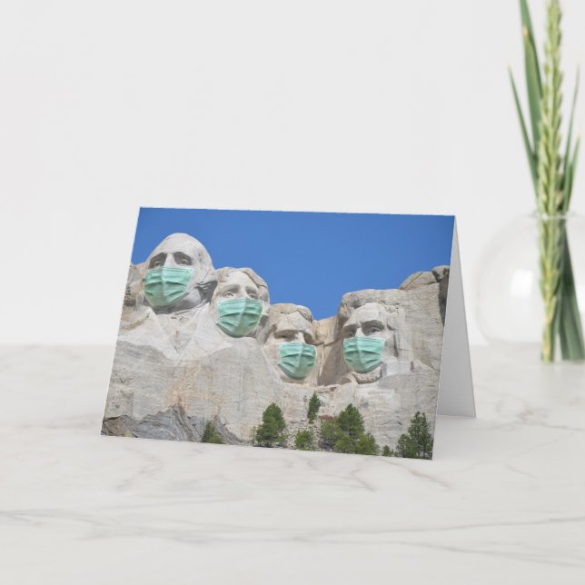 Carte Les présidents du Mt. Rushmore en masques (Devant)
