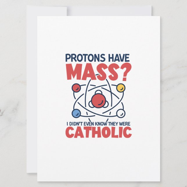 Carte Les protons ont une messe Je ne savais même pas qu (Devant)