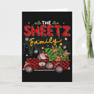 Carte Les pyjamas assortis de Noël du groupe familial Sh
