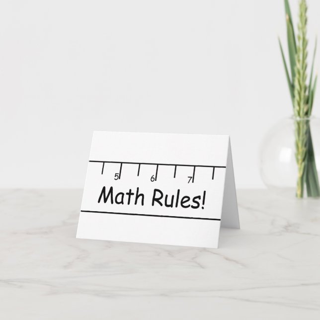 Carte Les règles mathématiques ! (Devant)