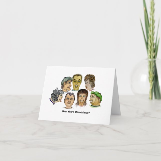 Carte Les résolutions du Nouvel An sont des promesses Dé (Devant)