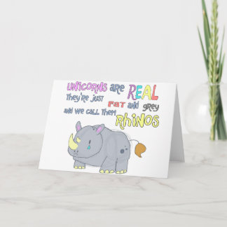 Carte les rhinocéros ne sont que des licornes moches